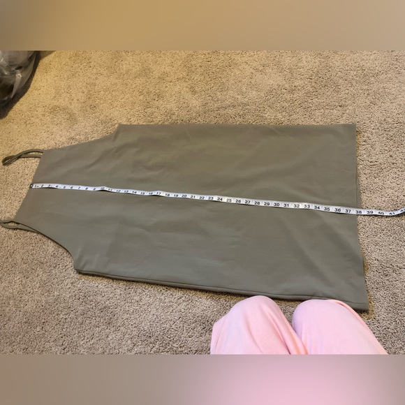 Contemporary Olive Clothing Apron Tunic Olive Green Sleeveless Dress One Size - Picture 8 of 12